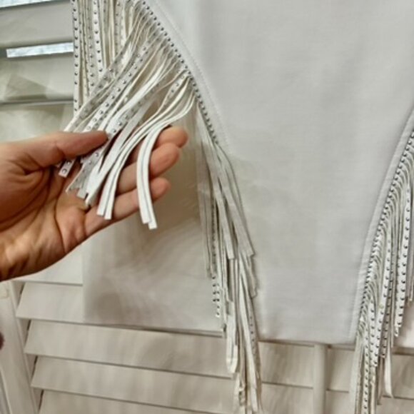 White Fringe Skirt - Picture 3 of 5